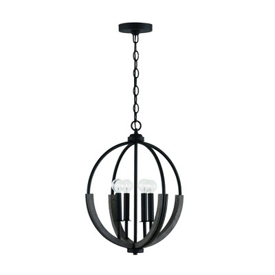 Capital Lighting Clive 4 - Light Pendant in  Carbon Grey/BlackIron