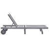 vidaXL Sunlounger Grey wash Solid Acacia wood Standard Height-Adjustable - 3 of 4