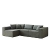 104-Inch Corduroy Modular L-Shaped Sectional Sofa, Luxury Floor Couch Set, Upholstered Indoor Furniture - 3 of 4