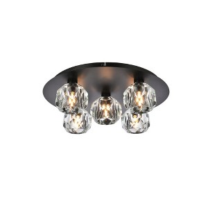Elegant Lighting Graham 5 - Light Flush Mount in  Black - 1 of 4