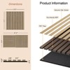 Wood Slat Panel on MDF with PET Felt Backing, Decorative Sound-Absorbing Wall Tile for Living Room, Studio, Piano Room - 3 of 4