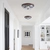 Dewdrop Flush Mount Ceiling Light Bronze Metal Frame with Clear Water Ripple Glass Shade for Bedroom Hallway - 4 of 4