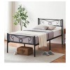 coucheta Classic Metal Twin Platform Bed Frame with Headboard, Footboard, Noise-Free Design, Sturdy Slat Support, 12.2 Inch Under-Foundation Storage - 3 of 4