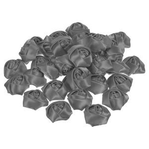 Unique Bargains Satin Fabric Decorative DIY Craft Embellishment Ribbon Roses 20 Pcs - 1 of 4