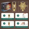 Aoibox Snowflake Christmas Tree Topper 9.6in 1 Piece Lighted LED Rotating 3D Glitter Projector 6 Patterns for Xmas Tree Decoration - 2 of 4