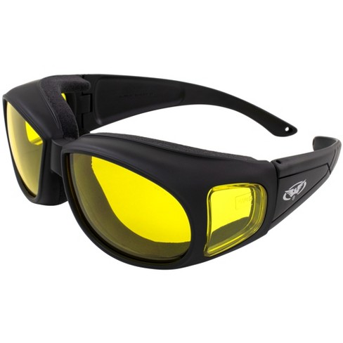 Global Vision Eyewear Outfitter 24 Safety Motorcycle Fit Over Glasses With Yellow To Smoke Sunlight Reactive Lenses Target