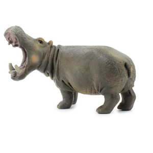 Collectible Wildlife Gifts | Hippo, Hippopotamus, Museum Quality, Hand Painted, Rubber Animal, Toy Figure, Model, Gift,         4"     CH366 BB138 - 1 of 4