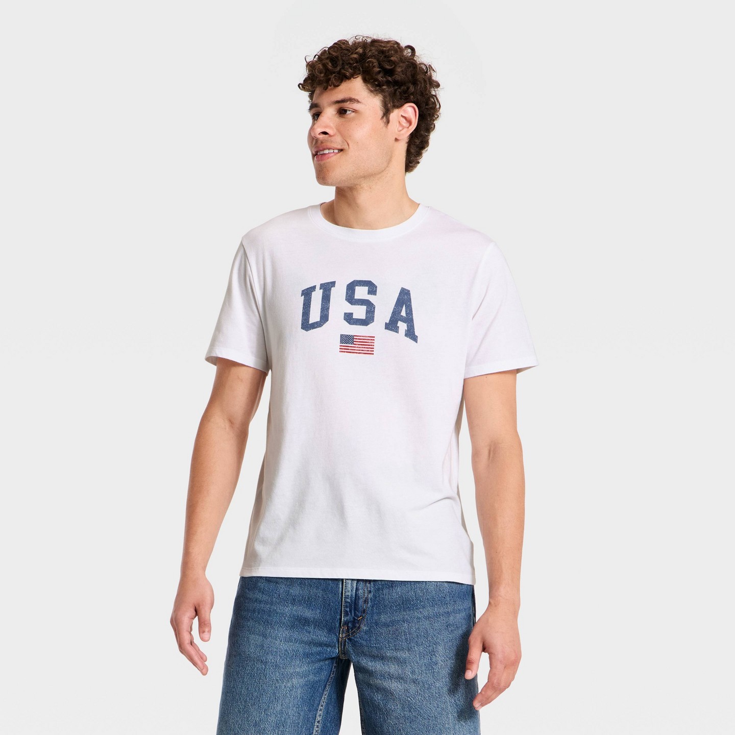 Мужская футболка Goodfellow & Co Short Sleeve 'USA' Graphic, цвет: Белый — фото 1