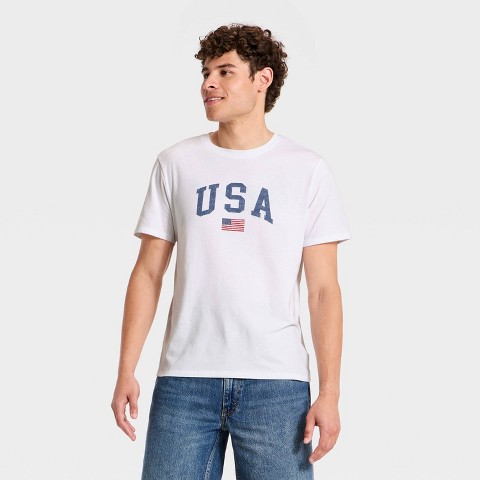 Мужские футболки Goodfellow & Co Men's Short Sleeve 'USA' Graphic T-Shirt - Goodfellow & Co™ White L