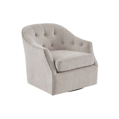 NicBex Polyester Swivel Accent Chair,Upholstered Swivel Living Room Chairs with Button Tufted Back,Cozy Armchair,Accent Chairs for Living Room