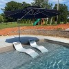 PURPLE LEAF 12 Feet Patio Umbrella Outdoor Round Double-Top Aluminum Umbrella Cantilever Patio Umbrella for Garden Deck Pool Patio - 2 of 4
