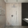 Cobbe Stylish High-Pressure Stainless Steel Round Shower System with ultra-thin 12-inch overhead rainfall,Handheld Spray and Rough in-Valve - 3 of 4