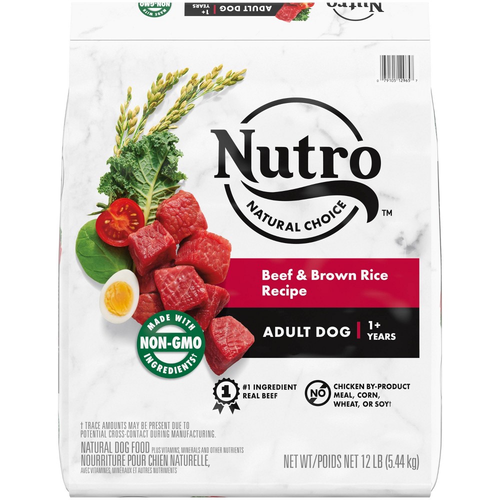 Photos - Dog Food Nutro Natural Choice Beef & Brown Rice Recipe Adult Dry  - 12lbs 