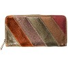 CTM Women's Vegan Leather Rainbow Striped Wallet - 4 of 4