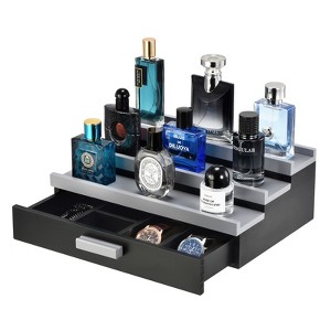 Unique Bargains Wood Velvet Lining Hidden Compartment Perfume Display Organizer - 1 of 4