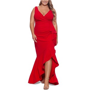 Betsy & Adam Womens Ruffled High-Low Dress - 1 of 1