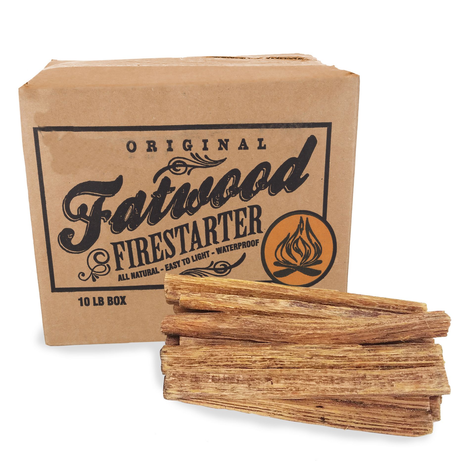 Nature Spring 10 lb. Box of Fatwood Fire Starter Kindling