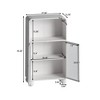 NicBex Tall Bathroom Storage Cabinet,45.28" H Floor Cabinets with Glass Door and Shelves for Bathroom - 3 of 4