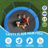 Okak 12FT Adults Rebounder Trampoline, Outdoor Trampolines with Basketball Hoop and Enclosure Net, Kids Trampoline for Garden, Patio - 4 of 4