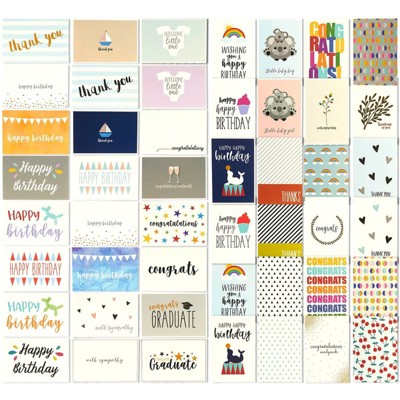 Best Paper Greetings 48 Pack 4x6 All Occasion Greeting Cards, Assorted Happy Birthday, Thank You, Wedding, Blank Designs with Envelopes