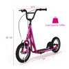 Costway Kick Scooter Carbon Steel Frame W/12'' Air Filled Wheel Youth Kids - 3 of 4