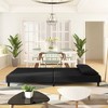 vidaXL 2-Seater Sofa Bed with Two Pillows Black Velvet - 3 of 4