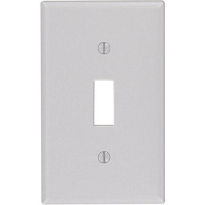 Leviton Gray 1 gang Thermoset Plastic Toggle Wall Plate (Pack of 25)