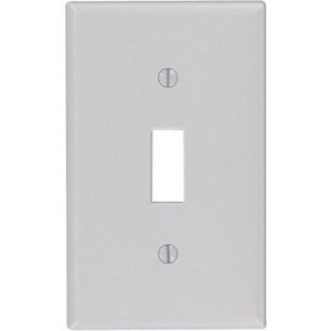 Leviton Gray 1 gang Thermoset Plastic Toggle Wall Plate (Pack of 25) - 1 of 1