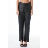 Women's Leather Pants With Slit Hem Detail - EN CREME - 2 of 4