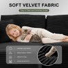 104x67x23.6in Luxury  Beige Lamb Velvet Sofa, Convertible Double Sofa Bed for Living Room and Balcony - 4 of 4