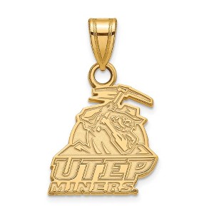 Black Bow Jewelry 10k Yellow Gold Texas at El Paso Miners NCAA Small Pendant - 1 of 3