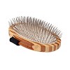 Bass Pet Brushes Style & Detangle Pet Brush with 100% Premium Alloy Pin Pure Bamboo Handle Palm Style Striped Bamboo - 3 of 4