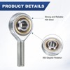 Unique Bargains Self-Lubricating Thread Steel Joint Jam Nut Rod End Bearing 2 Pcs - 2 of 4