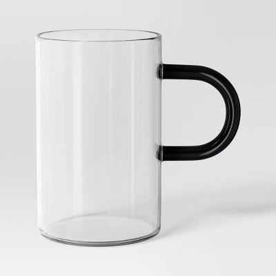 17.9 fl oz Glass Mug with Black Handle - Room Essentials™