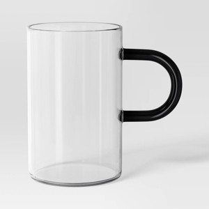 17.9 fl oz Glass Mug with Black Handle - Room Essentials™ - 1 of 3