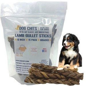Dog Chits Lamb Esophagus (Gullet) for Dogs | Amazing for Joints | Made in USA | Large and Small Breeds | Nothing Added | - 1 of 4