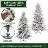 Casafield Pre-Lit Slim Aspen Fir Artificial Christmas Tree with White & Multicolored LED Lights, Sturdy Stand - 3 of 4
