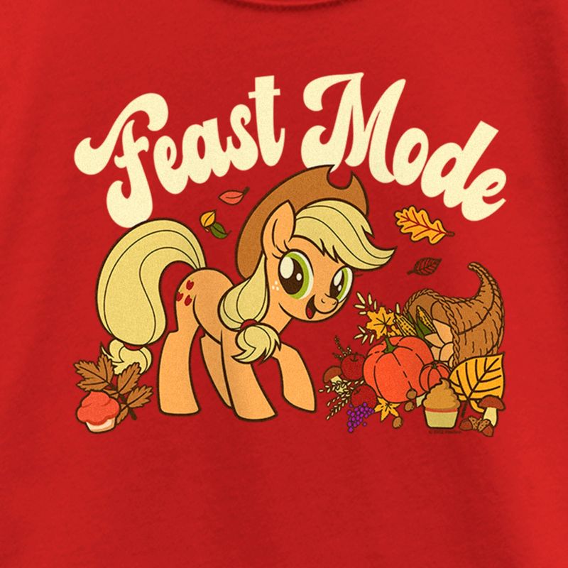 Girl's My Little Pony: Friendship is Magic Applejack Feast Mode T-Shirt, 2 of 6