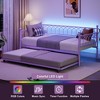 Twin Size Daybed, Metal Frame with Trundle, Sofa Bed for Small Spaces, Guest Room - 4 of 4