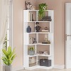 ORRD Industrial Corner Bookshelf, 65” Tall 6-Tier L-Shaped Bookcase with Anti-Drop Panels, Grey Wood Grain Freestanding Shelf for Home Office - 2 of 4