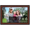 PosterPalooza | Photo Size Simple Brown Picture Frame - UV Acrylic, Foam Board Backing, Hanging Hardware - 2 of 4