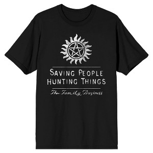 Supernatural Saving People Hunting Things Men's Black T-shirt - 1 of 1