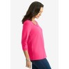 Jessica London Women's Plus Size Dot Trim Sweetheart Neck Tee - 3 of 4