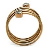 Slickblue IP Rose Gold Stainless Steel Ring, Spiral Heart Design, Women’s Statement Ring, Clear, 5-10 - 3 of 4