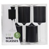 Posh Setting 9 oz Two tone Black/Clear Plastic Disposable Stemmed Wine Cup - 5 Pack - 3 of 3