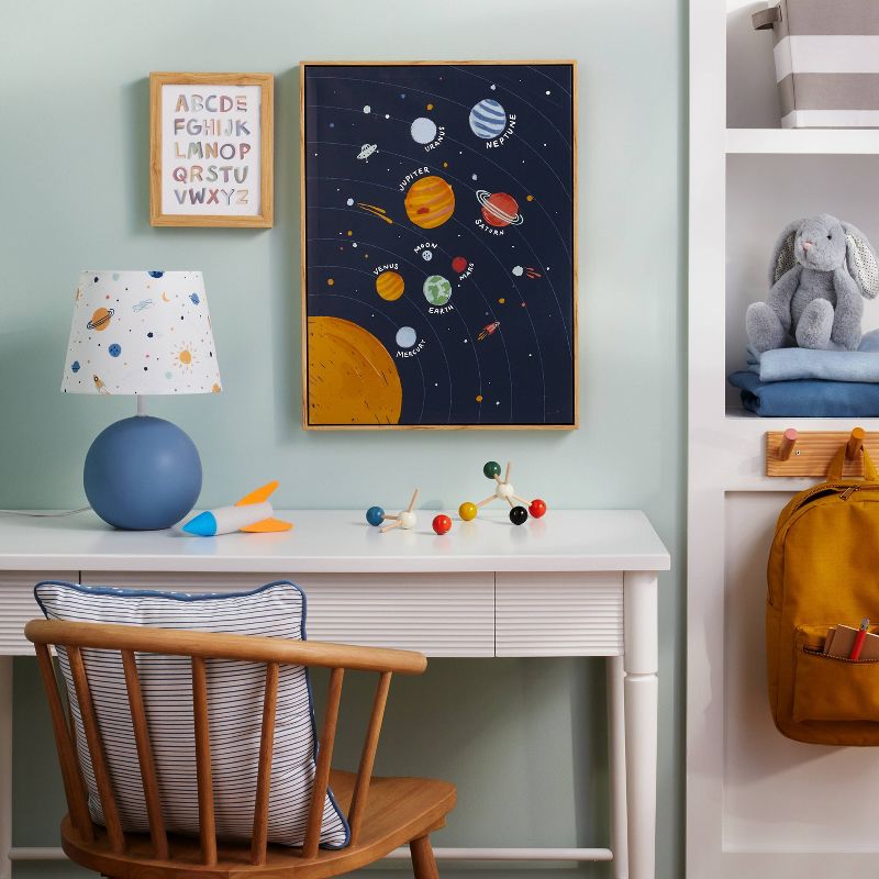 Kids' Round Base with Space Shade Lamp Blue - Pillowfort™, 2 of 11