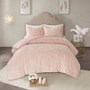 Lyngins Tufted Cotton Chenille Medallion Full/Queen Size Comforter Set, Shabby Chic Boho Bedding Set with 1 Comforter & 2 Shams, All-Season Quilt Set - 2 of 4