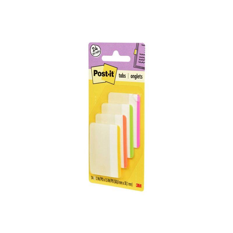 Post-it 24ct 2&#34; Durable Lined Filing Tabs 4 Colors, 4 of 18