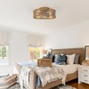 Parrot Uncle 18" Farmhouse Gold Flush Mount Ceiling Fan with Light and Remote - 3 of 4