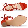 Allegra K Women's Back to College Lace Up Block High Heels Sandals - 4 of 4